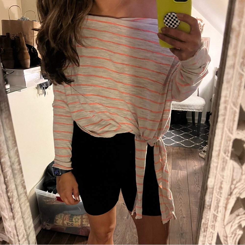 Cropped asymmetrical sweater
